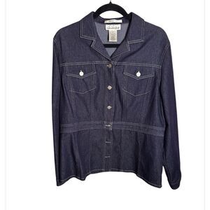 Vintage Evan-Picone Mod Denim
Jacket, Button Up Size Large
